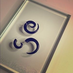 Faux gauge spiral earrings